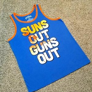 Fifthsun suns out guns out blue orange tank